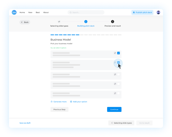 Create the slides content with AI